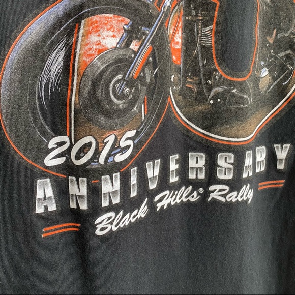 Men's Black 2015 Sturgis Motorcycle Rally T-Shirt Size XL - Picture 12 of 14